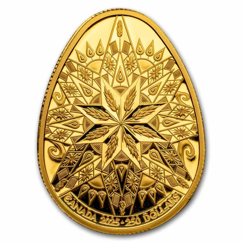 Canada : pièce d'or Pysanka 2025 Proof 58,5 g Pièces de collection