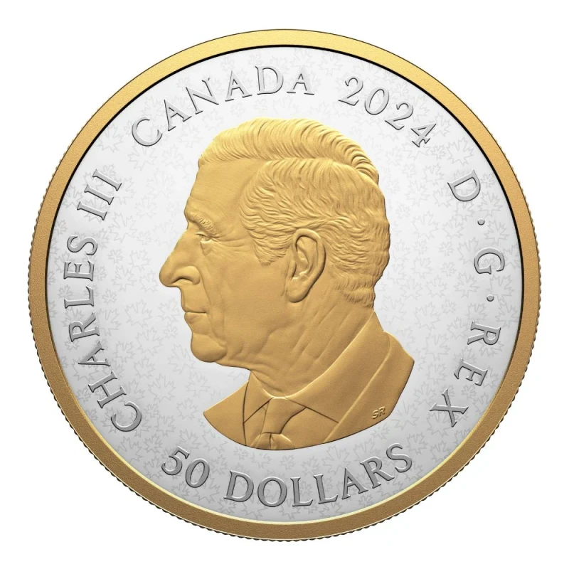 Canada : pièce d'argent Oiseaux du Canada 2024 Belle Épreuve dorée 5 Once Pièces de collection