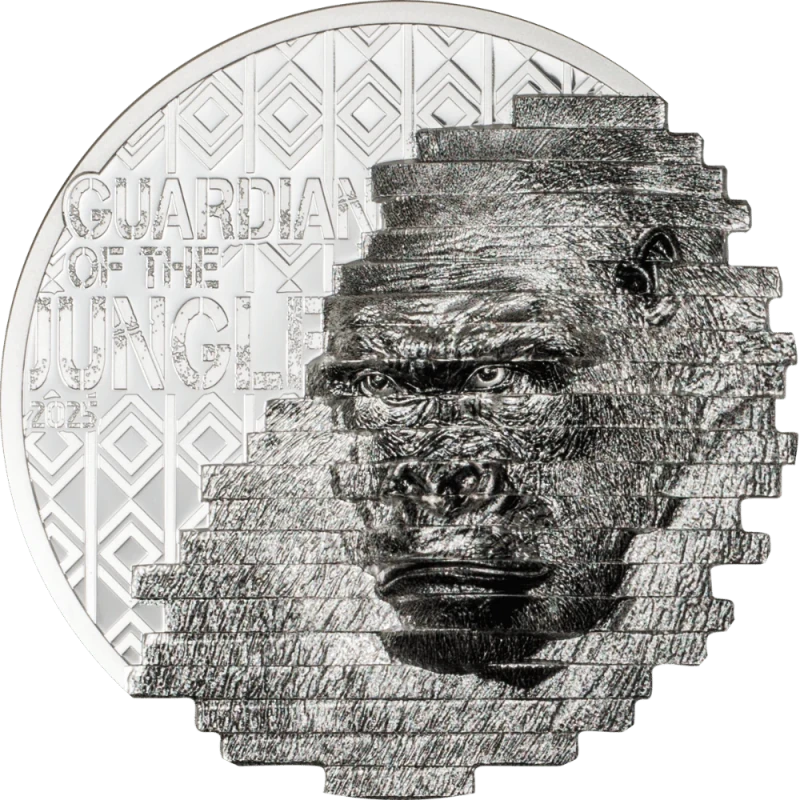 Iles Cook : pièce en argent Reconstruction Gorille 2025 Belle Épreuve 2 Once Pièces de collection