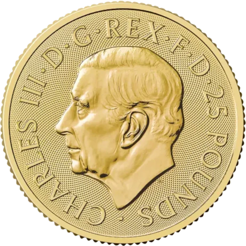 Royaume-Uni : pièce d'or Lévrier de Richmond 2025 1/4 oz Pièces d'investissement