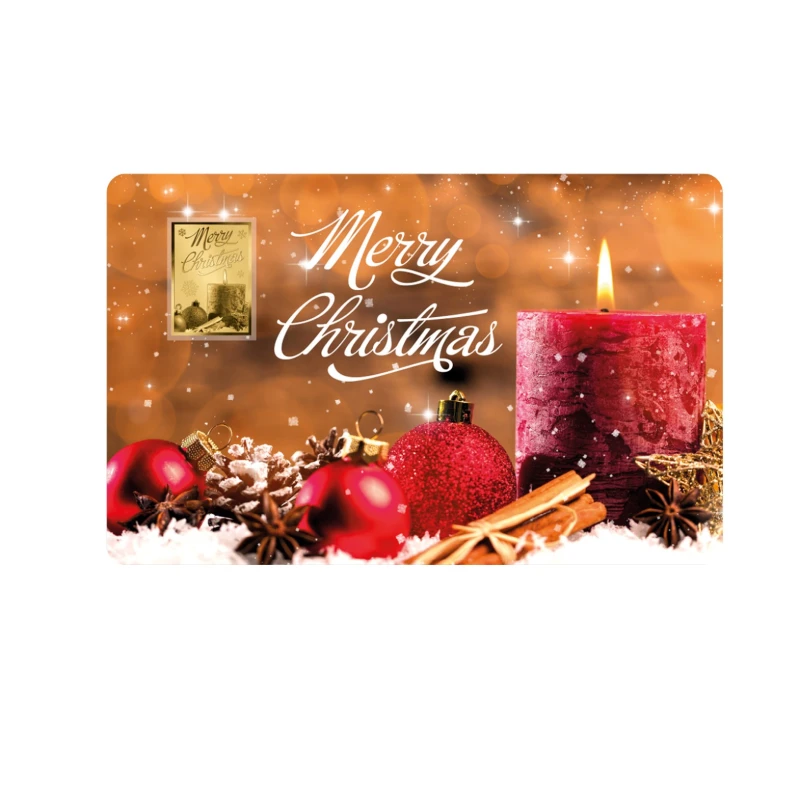 Tchad : pièce d'or Merry Christmas Candle 1/1000 oz Pièces de collection