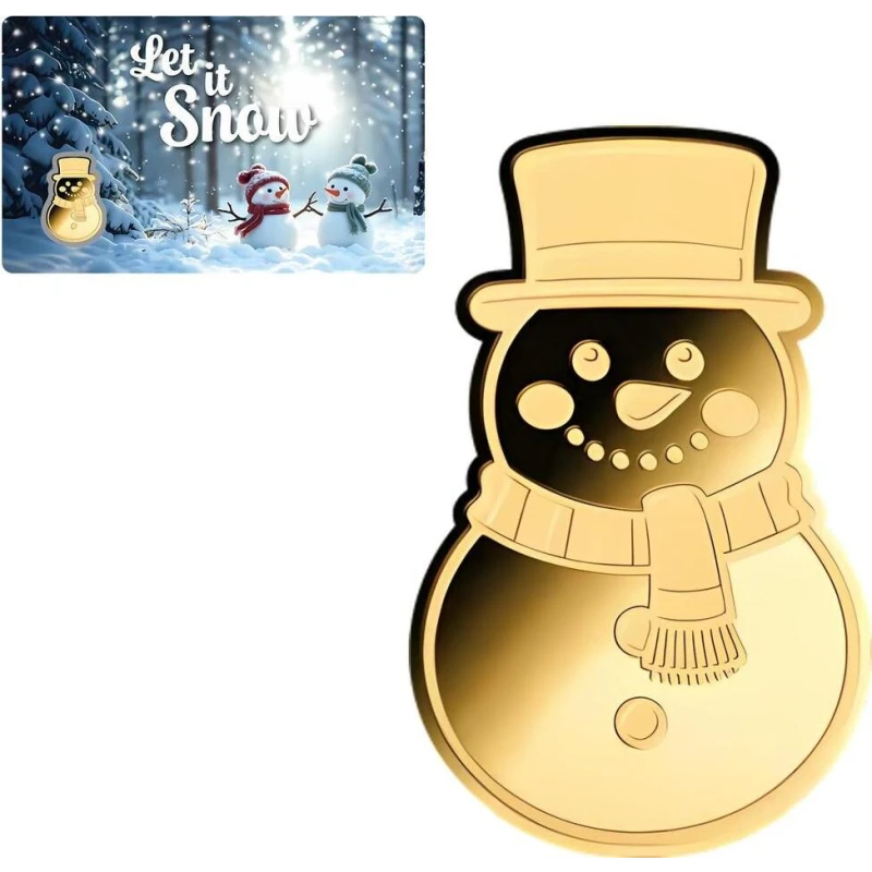 Chad: gold coin Snowman 1/1000 oz Collectible coins
