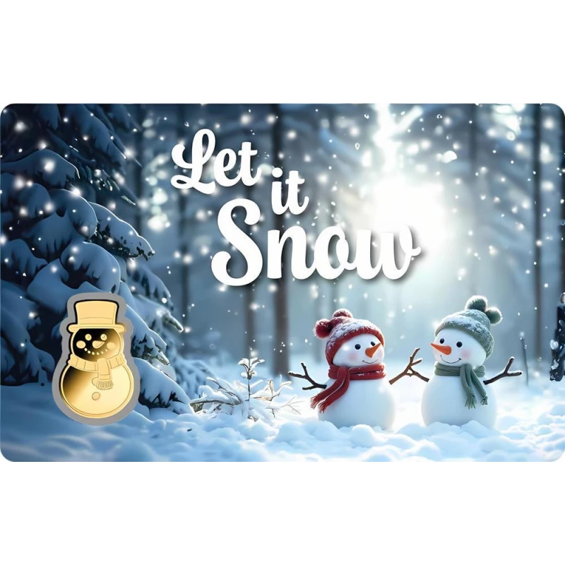 Tchad : pièce d'or Bonhomme de neige 1/1000 oz Pièces de collection