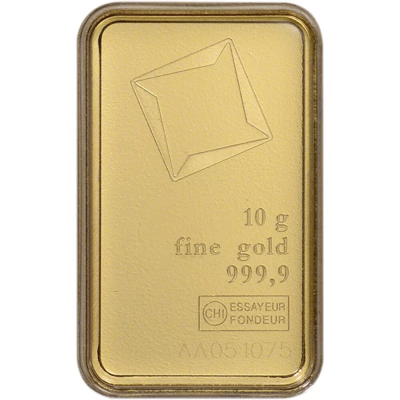Suisse : lingot d'or de 10 g Lingots d'investissement