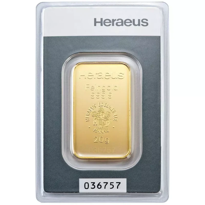 Suisse : lingot d'or de 20 g Lingots d'investissement