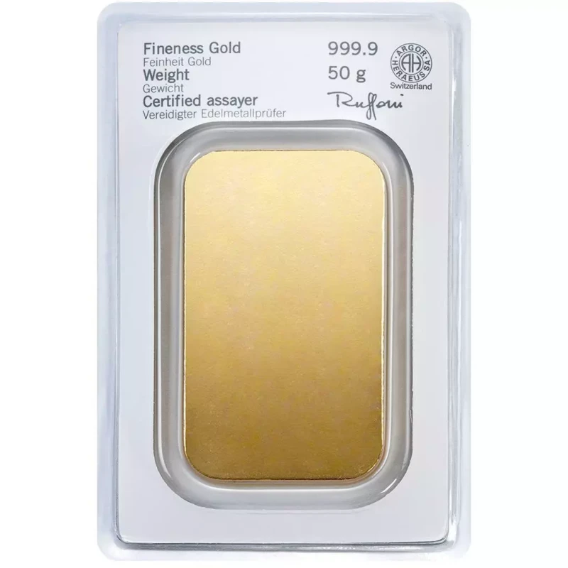 Suisse : lingot d'or de 50 g Lingots d'investissement