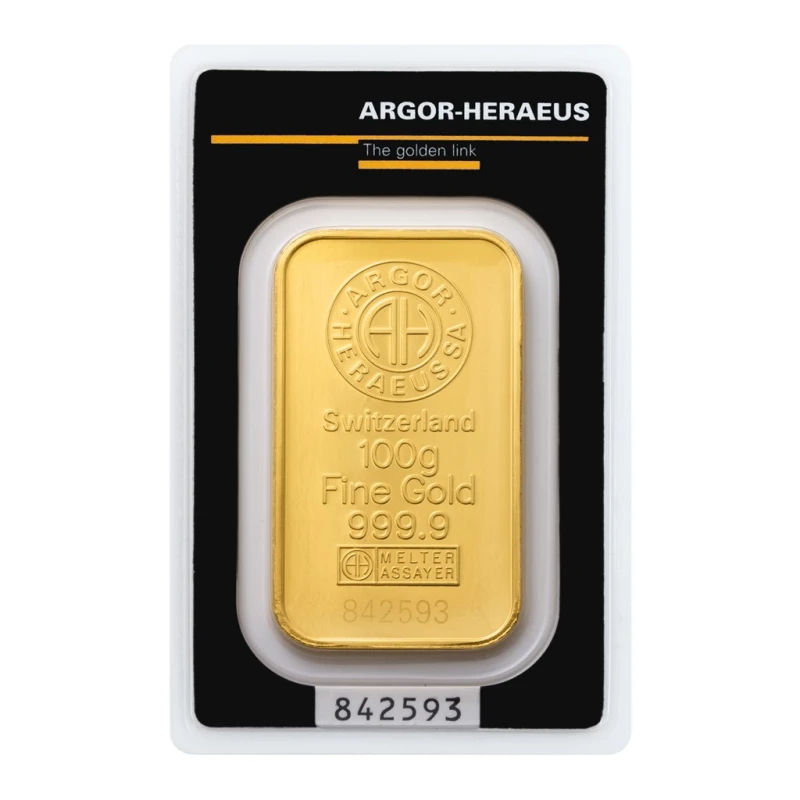 Suisse : lingot d'or de 100 g Lingots d'investissement