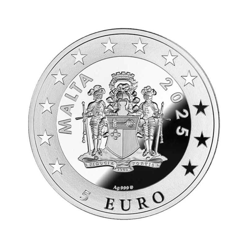 Malte : pièce en argent Horloge astronomique de Prague 2025 Belle Épreuve 1 once Pièces de collection