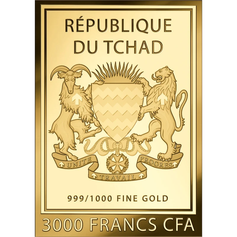 Tchad : pièce d'or Salvator Mundi 1/1000 oz Pièces de collection