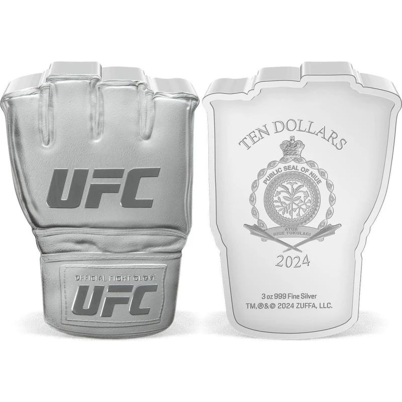 Niue : pièce en argent UFC Glove 2024 Belle Épreuve 3 once Pièces de collection