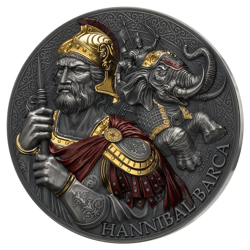 Cameroun : pièce en argent Hannibal 2025 5 oz Pièces de collection