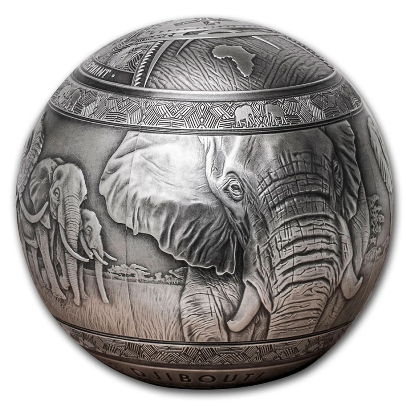 Djibouti : pièce en argent Elefant 2020 1000 g  Pièces de collection