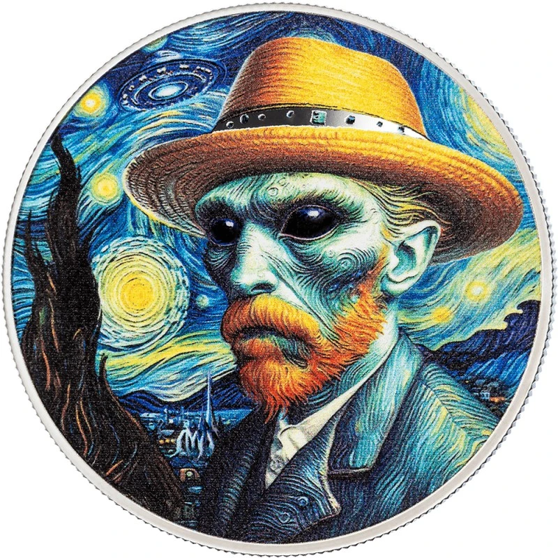 Cameroon: silver coin Vincent van Gogh 2025 Proof 1 oz Collectible coins