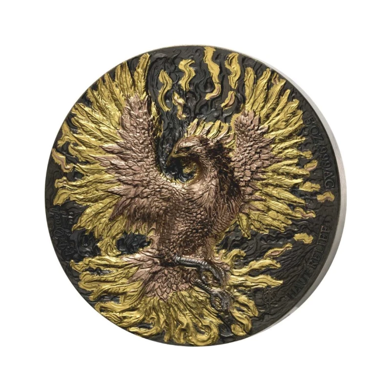 République de Côte d'Ivoire : pièces en argent Phoenix 2025 10 Once Pièces de collection