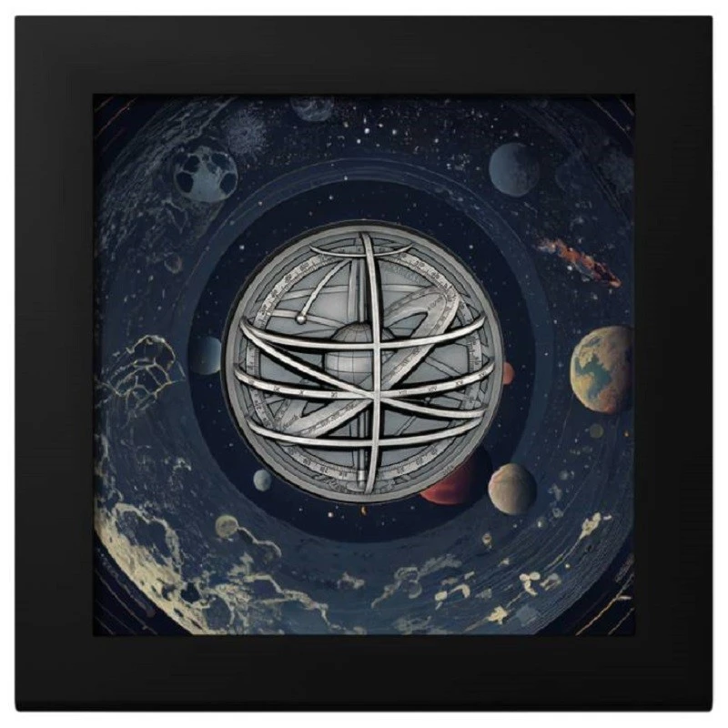 Cook Islands: silver coin Armillary Sphere 2024 ultra high relief 2 oz Collectible coins