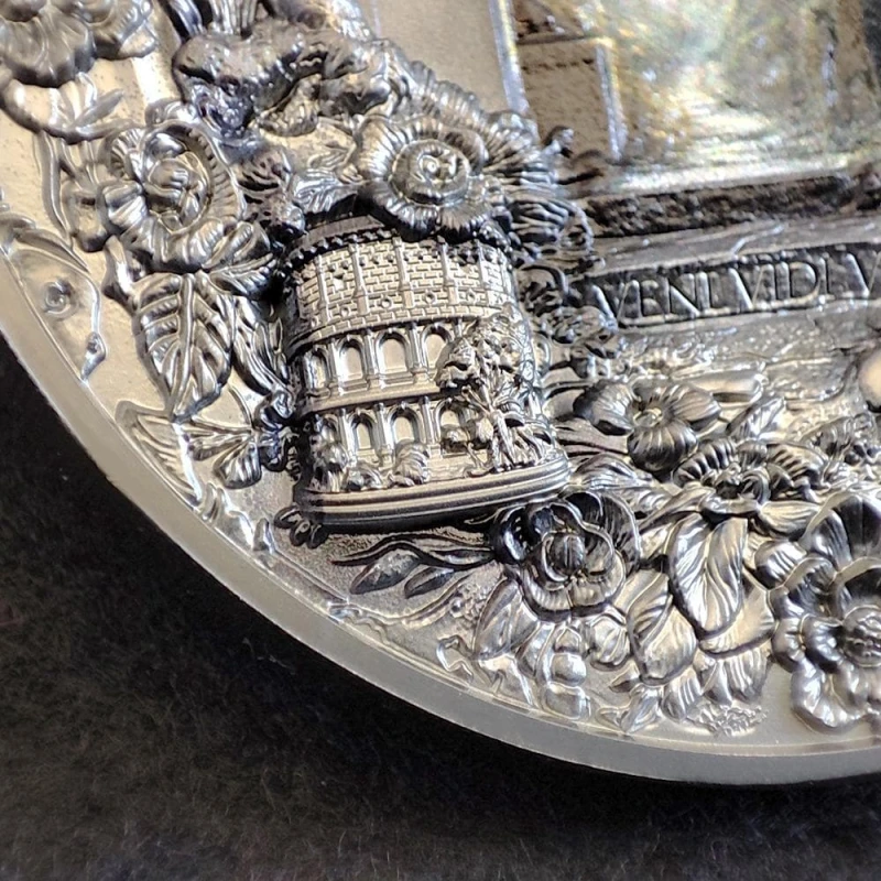 Îles Cook : pièce en argent Roma Monumental View 2024 Black Belle Épreuve 3 Once Pièces de collection