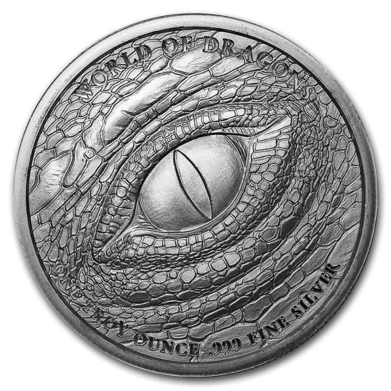 USA Silver Coin World of Dragons Welsh Dragon 1 oz Collectible coins