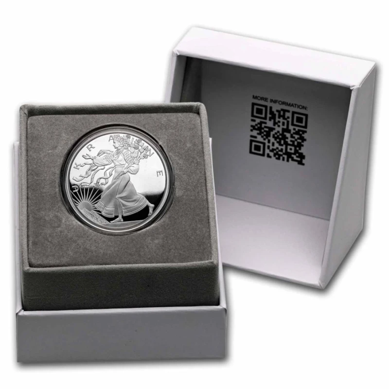 Pièce d'argent des crypto-États-Unis Liberté de l'Ukraine 2024 Belle Épreuve 1 once Pièces de collection