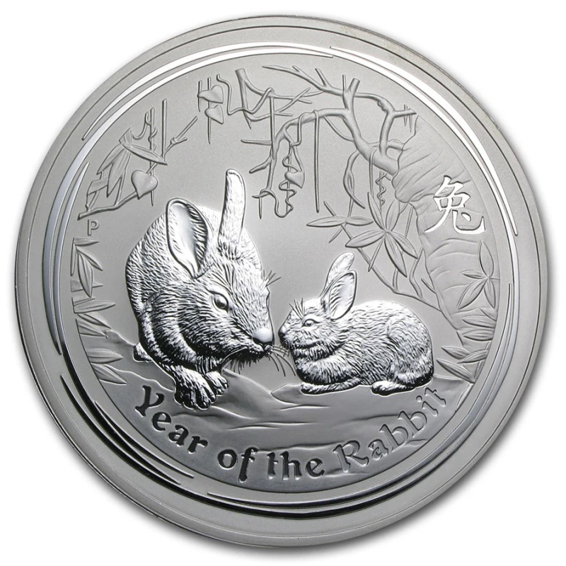 Australie Pièce d'argent Lunaire II Année du Lapin 2011 1000 g Pièces d'investissement