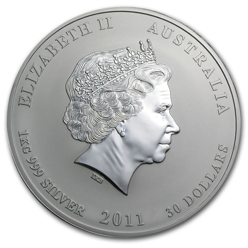 Australie Pièce d'argent Lunaire II Année du Lapin 2011 1000 g Pièces d'investissement