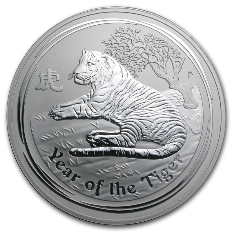Australie Pièce d'argent Lunaire II Année du Tigre 2010 1000 g Pièces d'investissement