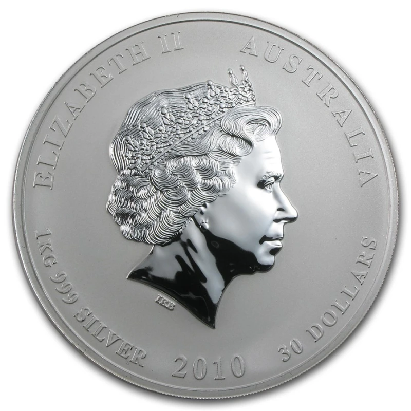 Australie Pièce d'argent Lunaire II Année du Tigre 2010 1000 g Pièces d'investissement