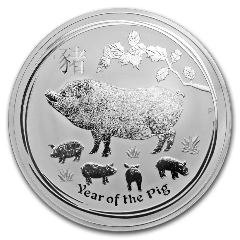 Australie Pièce d'argent Lunaire II Année du Cochon 2019 1000 g Pièces d'investissement