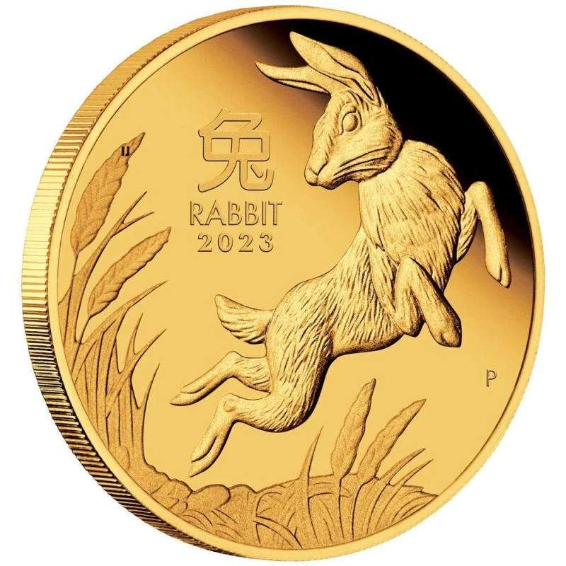 Australia Gold Coin Lunar III Year of the Rabbit 2023 Belle Épreuve 1/10 oz Pièces de collection