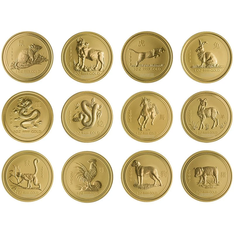 Australia Gold Coins Lunar I 1996–2007 12 oz Set Collectible coins