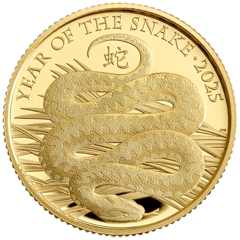 United Kingdom Gold Coin Year of the Snake 2025 Proof 1/4 oz Collectible coins
