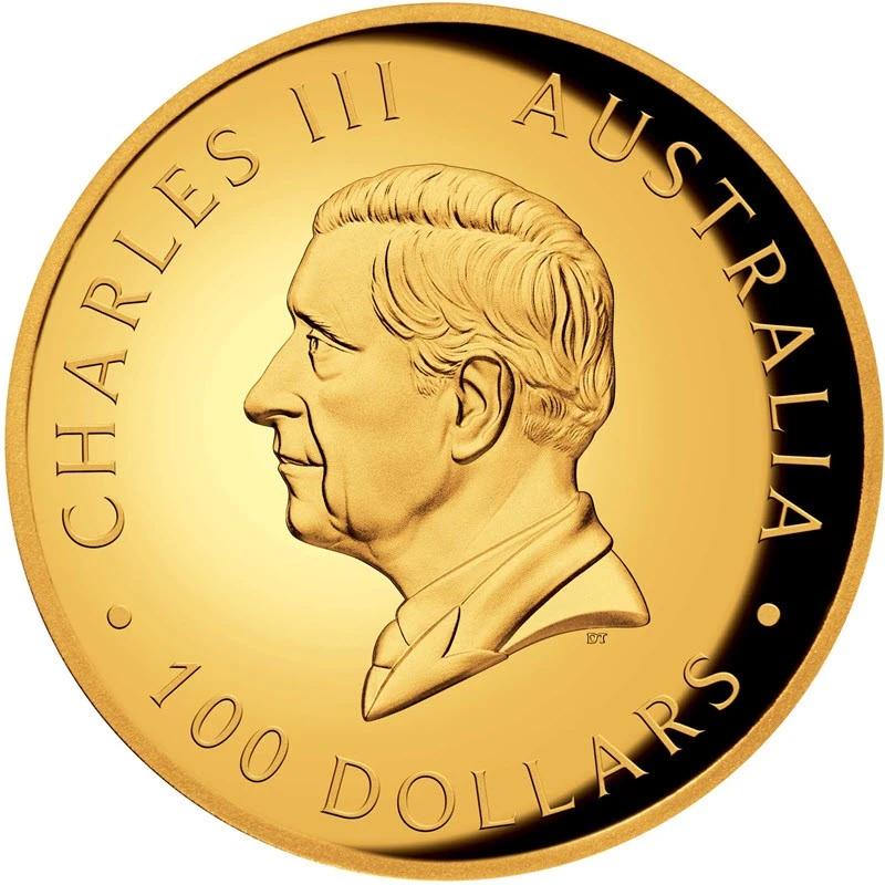 Australie Pièce d'or Koala 2024 Belle Épreuve en haut relief 1 once Pièces de collection