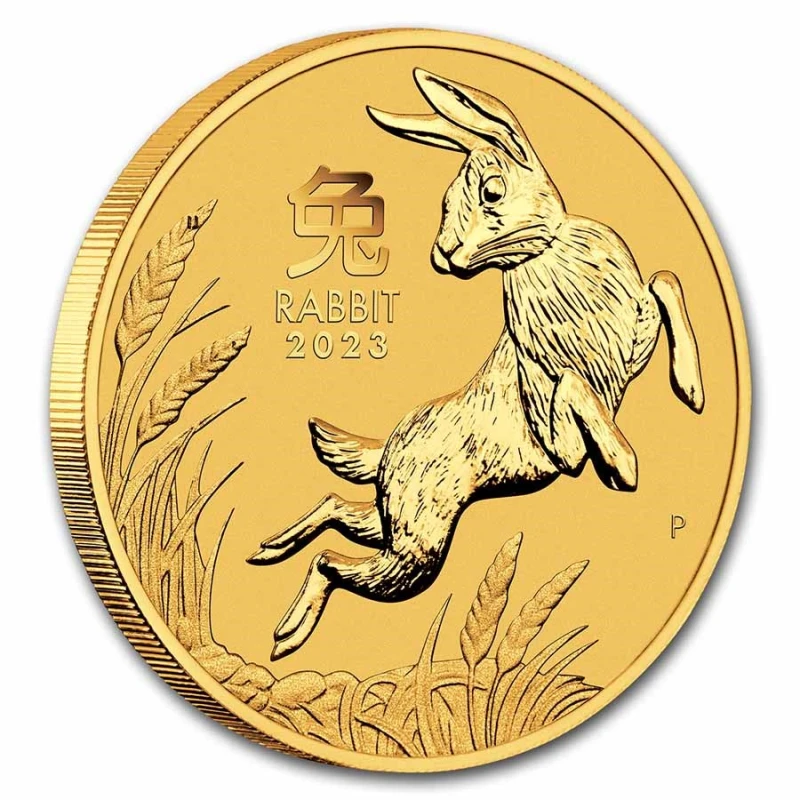 Australie Pièce d'Or Lunaire III Année du Lapin 2023 1/2 once Pièces de collection