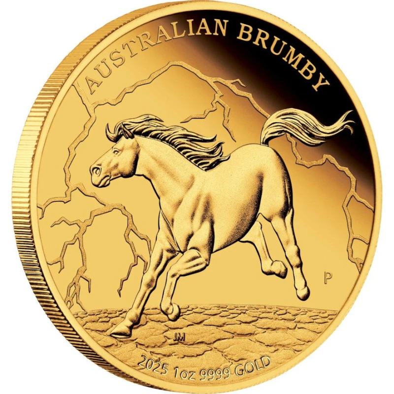 Australia Gold Coin Brumby 2025 Proof 1 oz Collectible coins