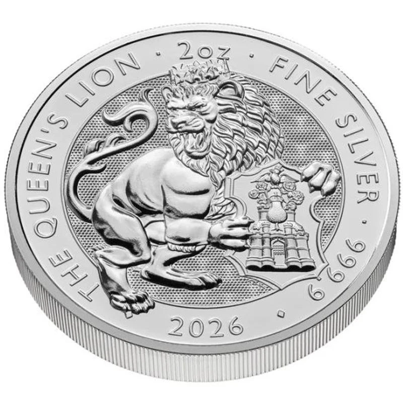 Royaume-Uni Pièce d'argent The Royal Tudor Beasts Queen's Lion 2026 2 once Pièces de collection