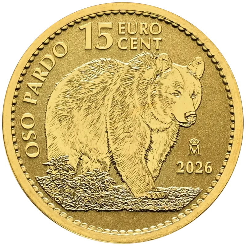 Espagne Pièce d'or Ours brun 2026 1/10 once Pièces de collection