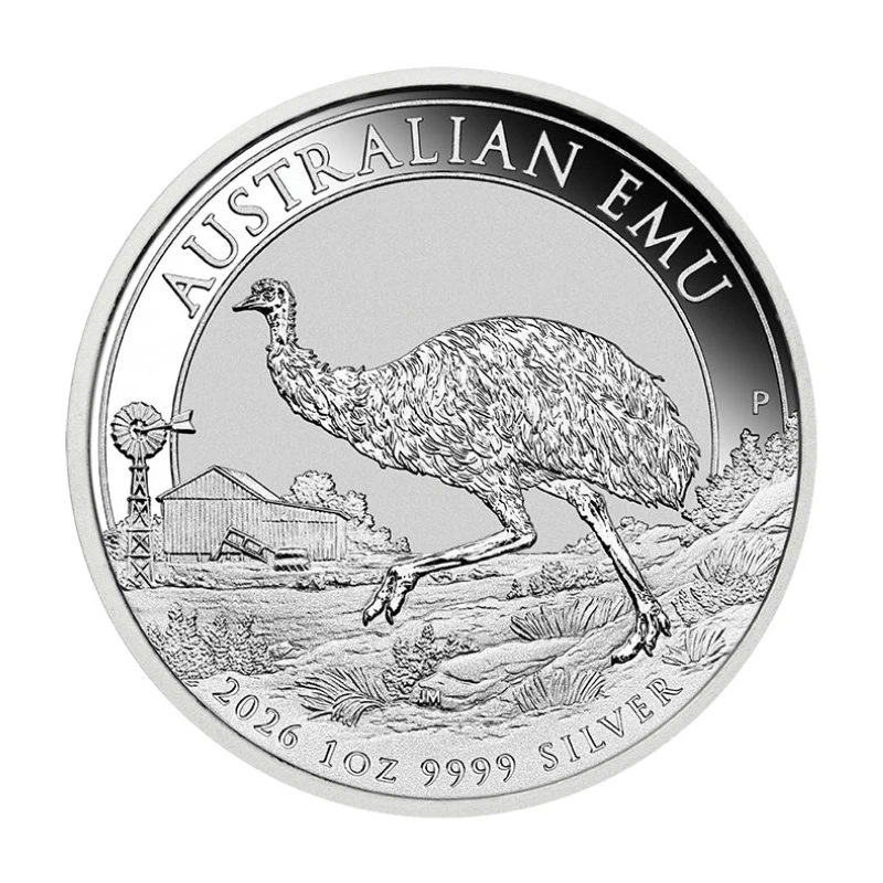 Pièce d'argent australienne Emu 2026 1 once Pièces d'investissement