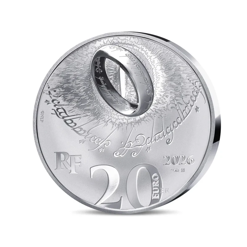France Pièce d'argent Le Seigneur des Anneaux 2026 Belle Épreuve 1 once Pièces de collection