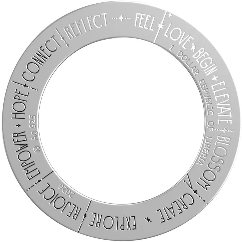 Liberia Pièce de monnaie en argent Pendentif Cercle de la chance 2026 5,7 g Pièces de collection