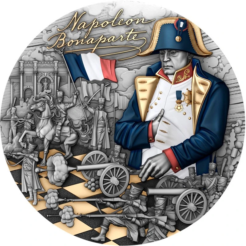 Niue Pièce d'argent Napoléon Bonaparte 2025 Doré 2 Once Pièces de collection