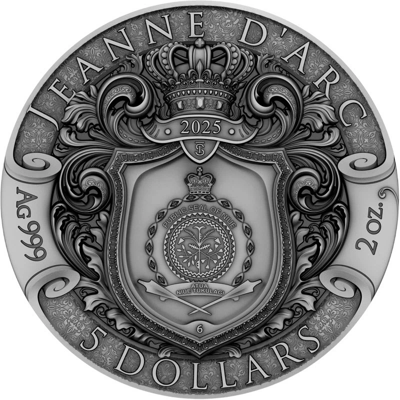Niue Silver Coin Jeanne d'Arc 2025 2 oz Collectible coins