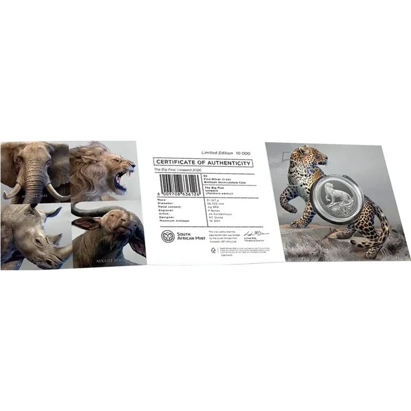 South Africa Silver Coin Leopard 2026 1 oz Collectible coins