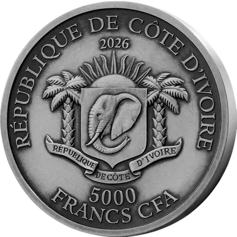 Ivory Coast Silver Coin Asia Completer 2026 5 oz Collectible coins